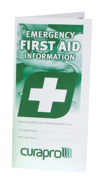 FASTAID EMERGENCY FIRST AID INFORMATION BOOKLET FOLD OUT DL SIZE BASICS